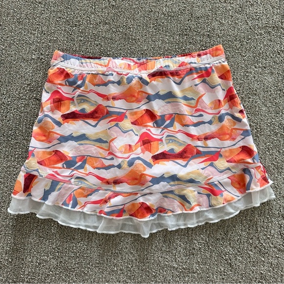 Sofibella Girls Orange and Pink Ruffled Mini‎ Skort Size Large - Picture 6 of 6